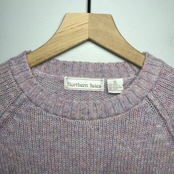 Northern Isles Wool Blend Speckled Sweater L FLAW - Picture 4 of 5